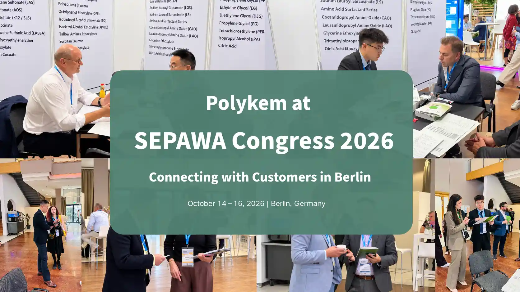 Polykem på SEPAWA Congress 2026: Kundemøder og produktdiskussioner i Berlin